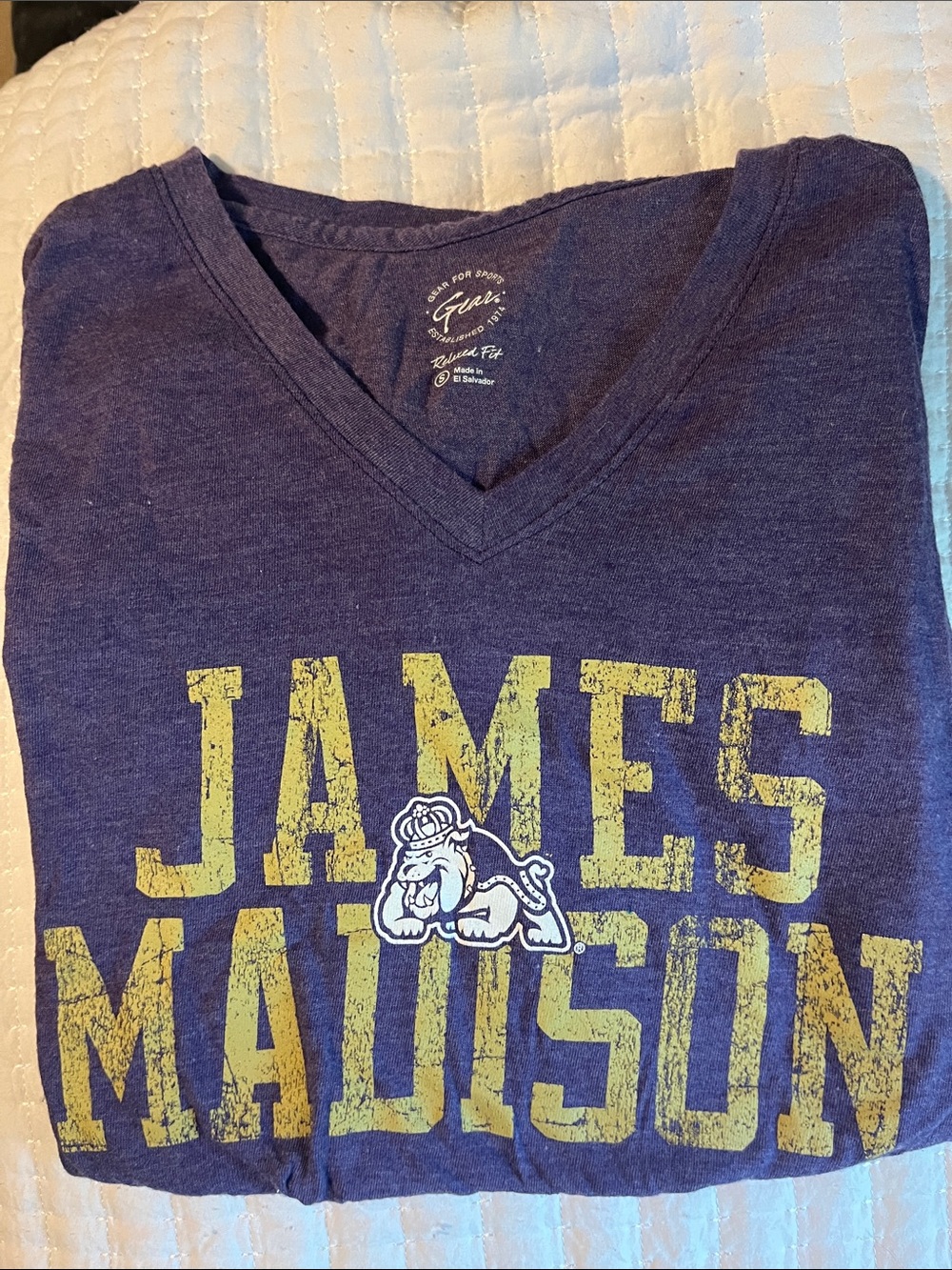 James Madison Purple Relaxed Fit V-Neck Tee